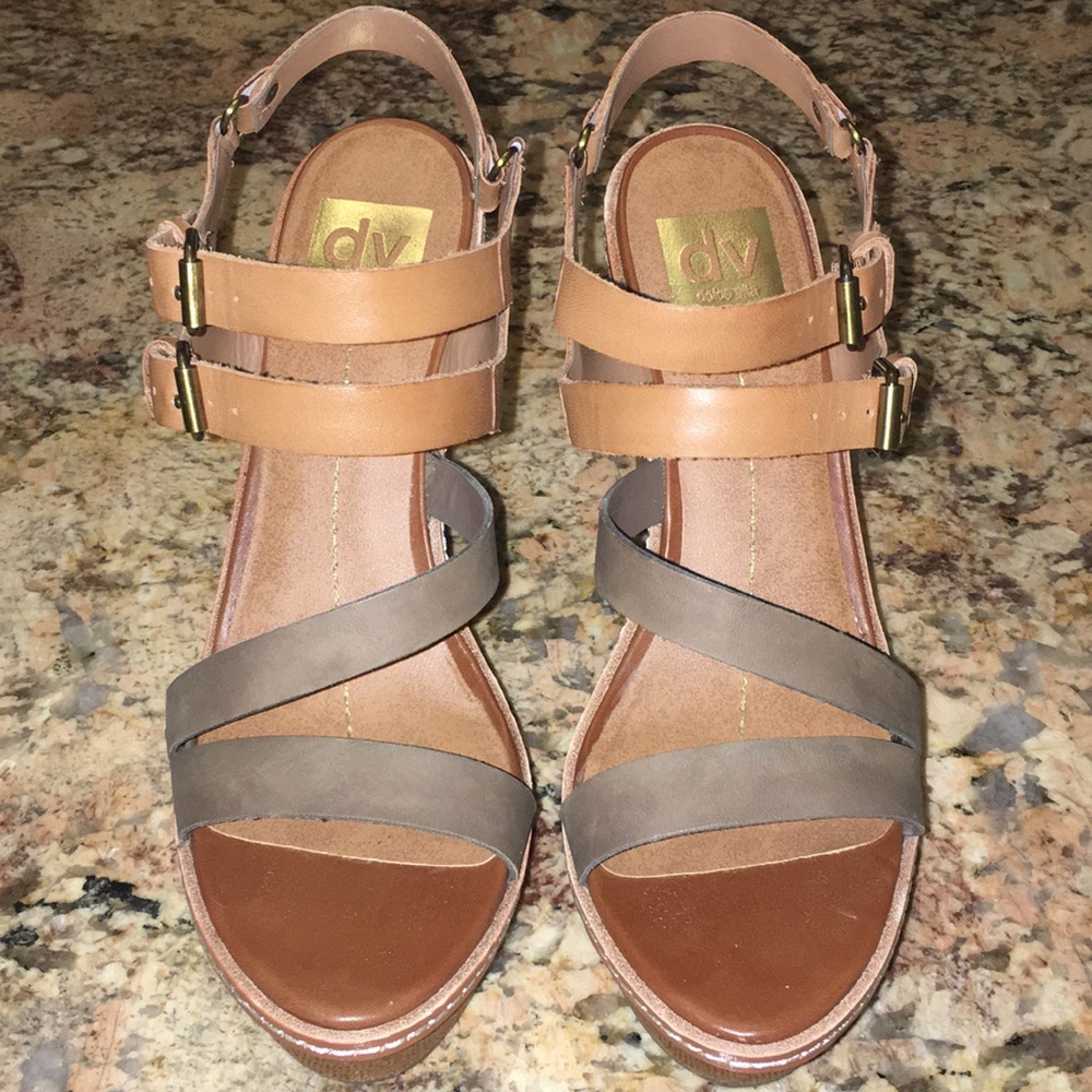 Dolce Vita Jobin 2 Tone Multi Strap Wedge Sandal